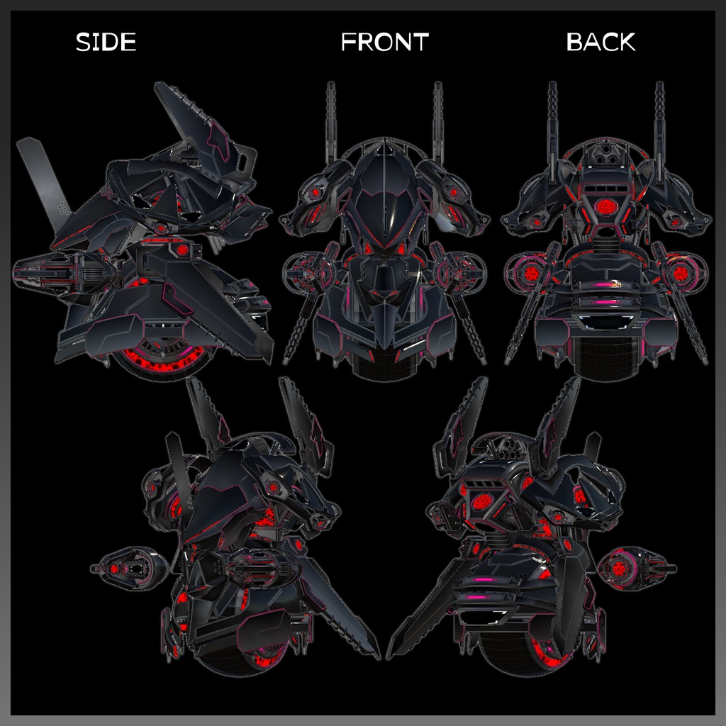 オリジナル3Dモデル 『FM-S01 Tyrant』アバター、義手義足、武器、アクセサリーセット