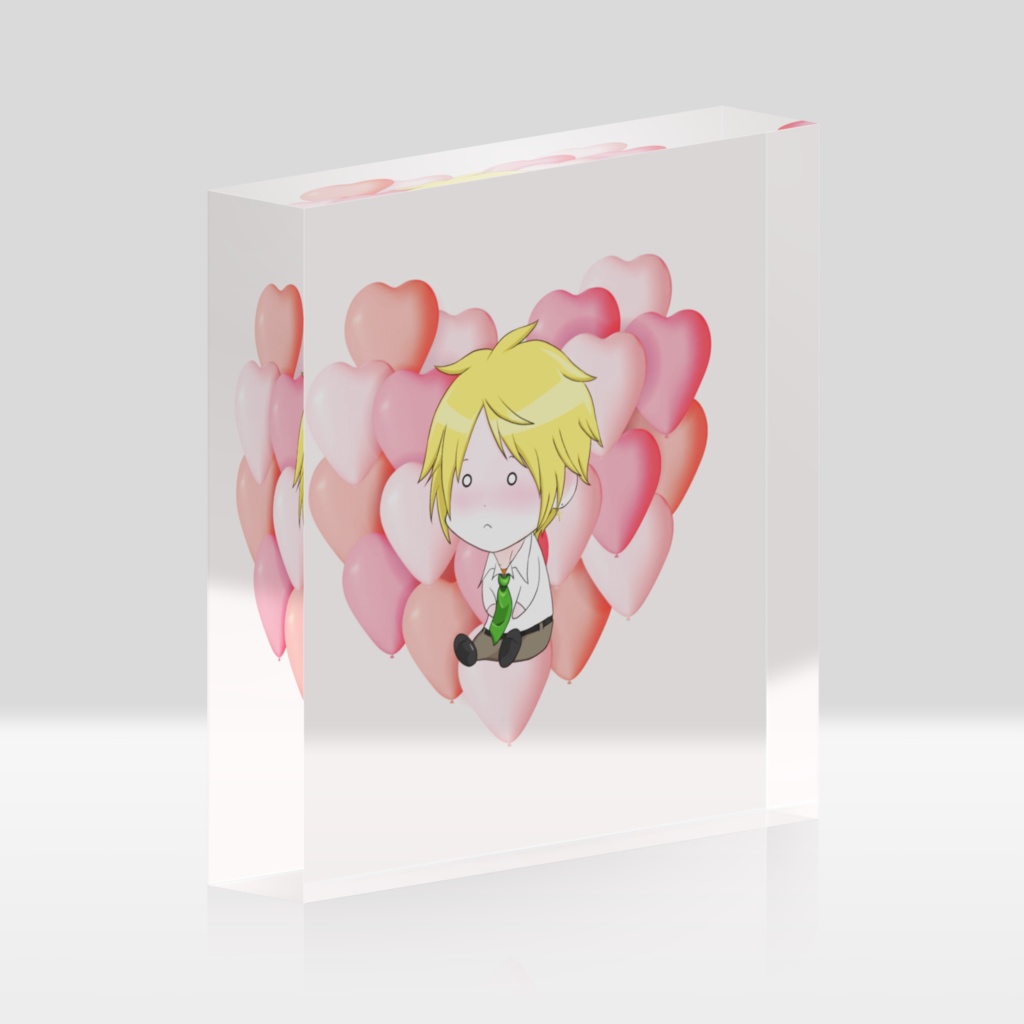 赤面ちーくんアクリルブロック①