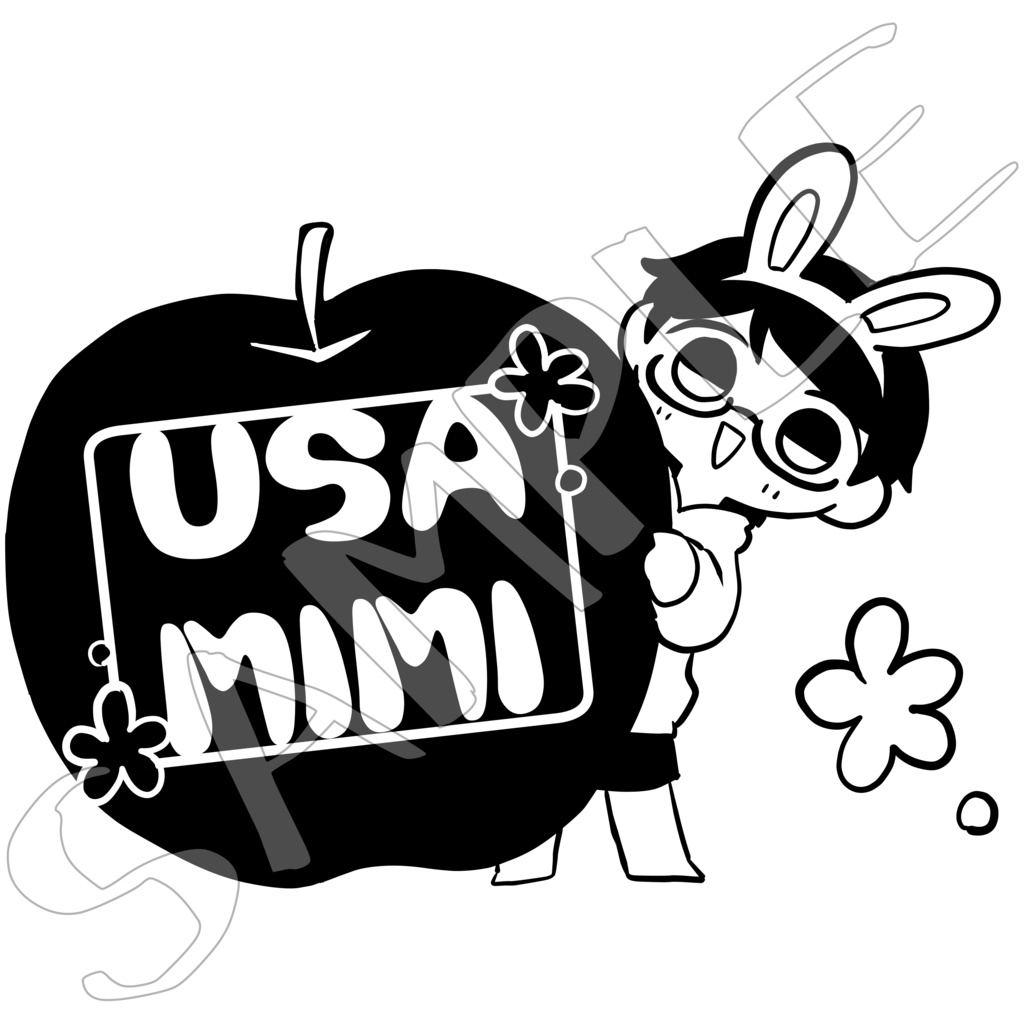 兎耳と林檎ジップパーカー【全4色】