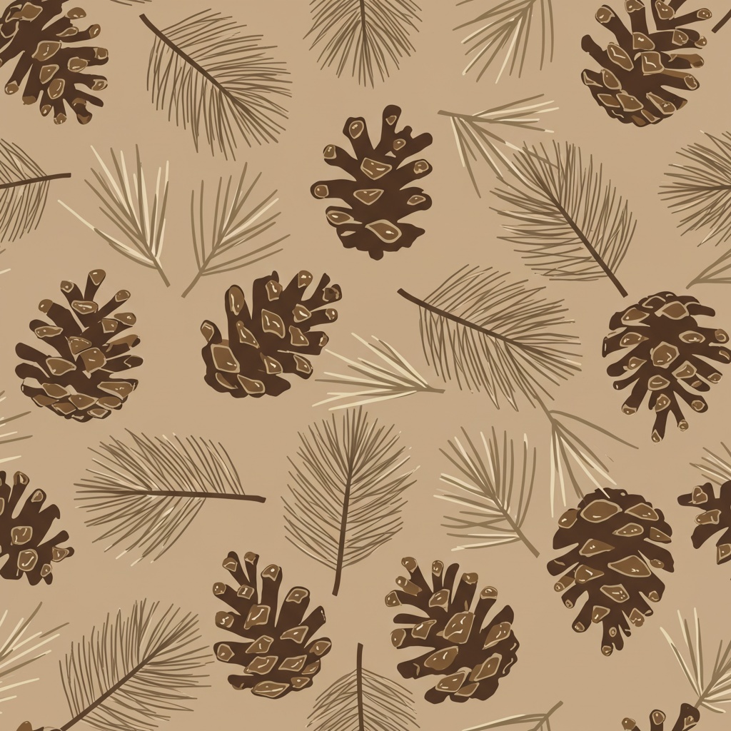 【自然モチーフ系の北欧風パターン素材10種】