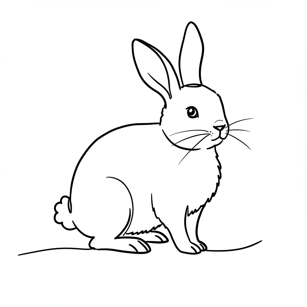 手書き風ミニマル動物セット シンプル一本書き 身近な動物編