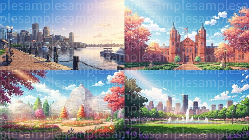 アメリカ(背景画像100) TRPGなどの様々な用途に!!