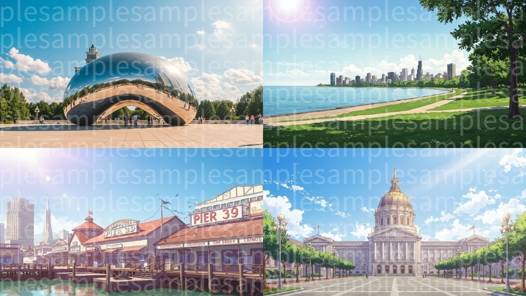 アメリカ(背景画像100) TRPGなどの様々な用途に!!