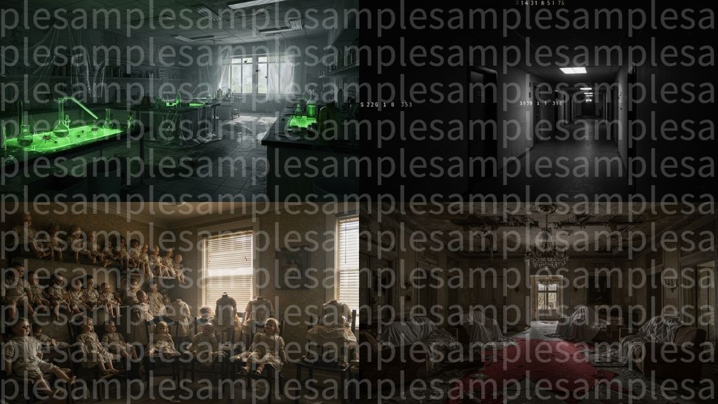 ホラー風背景画像100枚 ゲームや配信向け!!