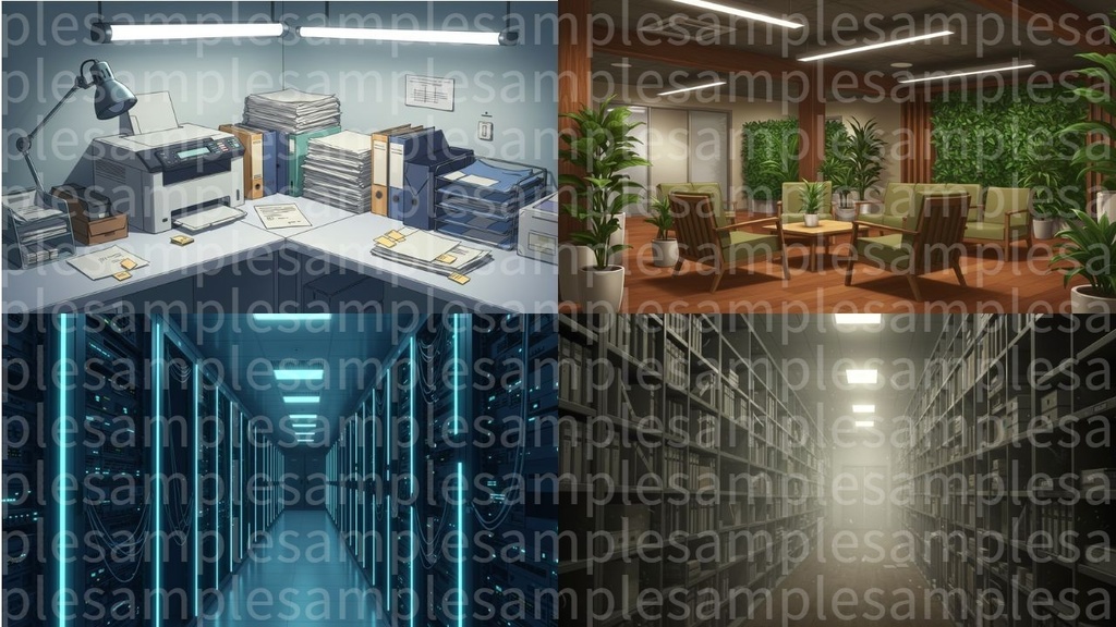 オフィス(背景画像100) ゲームや配信などの様々な用途に!!