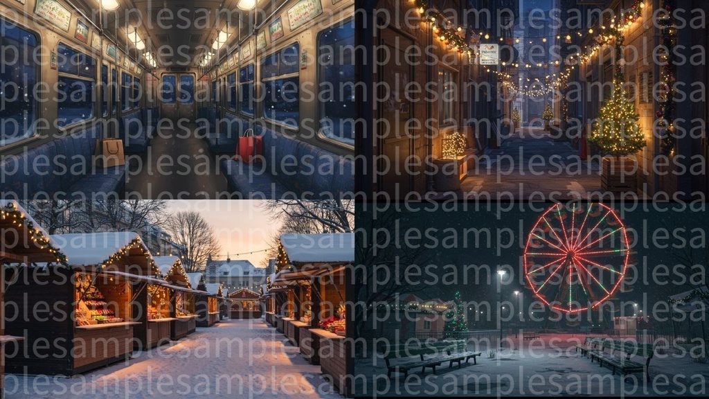 クリスマス(背景画像100枚) ゲームや配信など様々な用途に!!