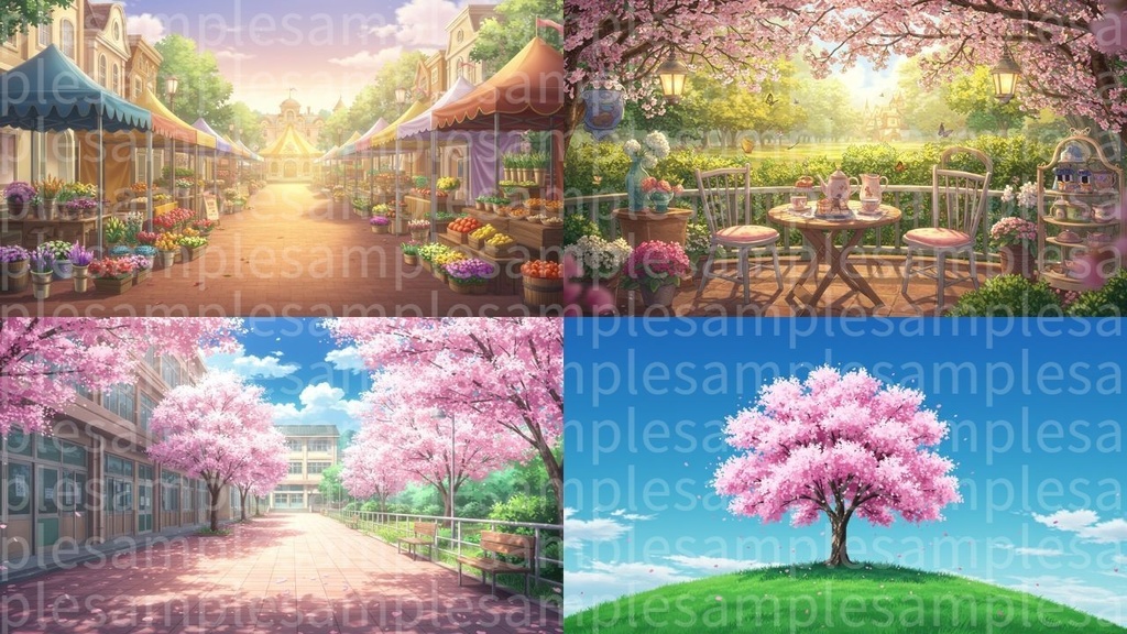 四季春編(背景画像100) ゲームや配信など様々な用途に!!