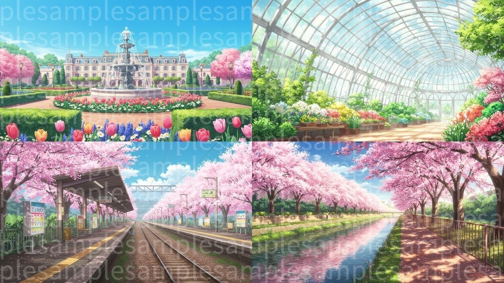 四季春編(背景画像100) ゲームや配信など様々な用途に!!