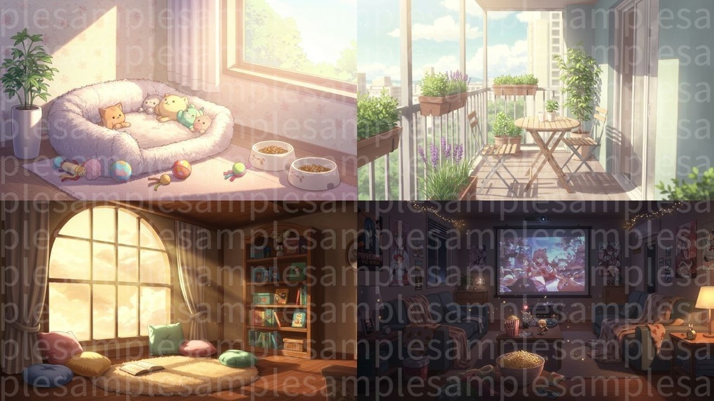 家の部屋(背景画像100枚) ゲームや配信など様々な用途に!!!