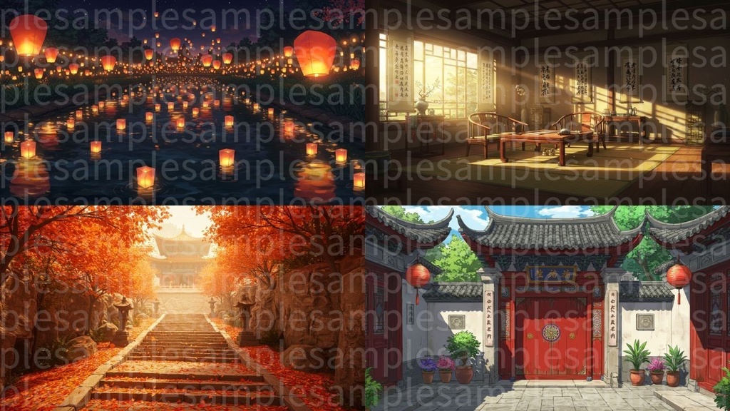 中国(背景画像100枚) ゲームや配信など様々な用途に!!!