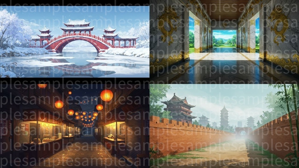 中国(背景画像100枚) ゲームや配信など様々な用途に!!!