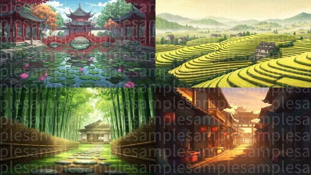 中国(背景画像100枚) ゲームや配信など様々な用途に!!!