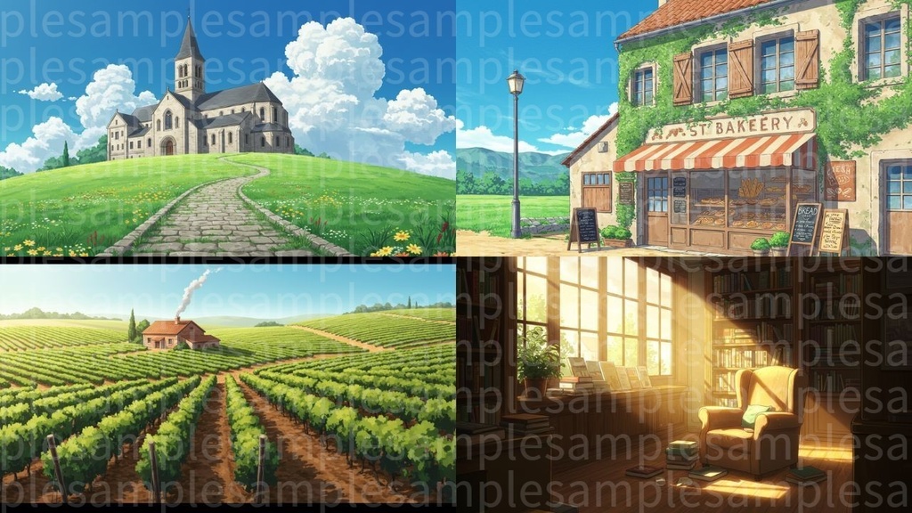 ヨーロッパ(背景画像100枚) ゲームや配信など様々な用途に!!!