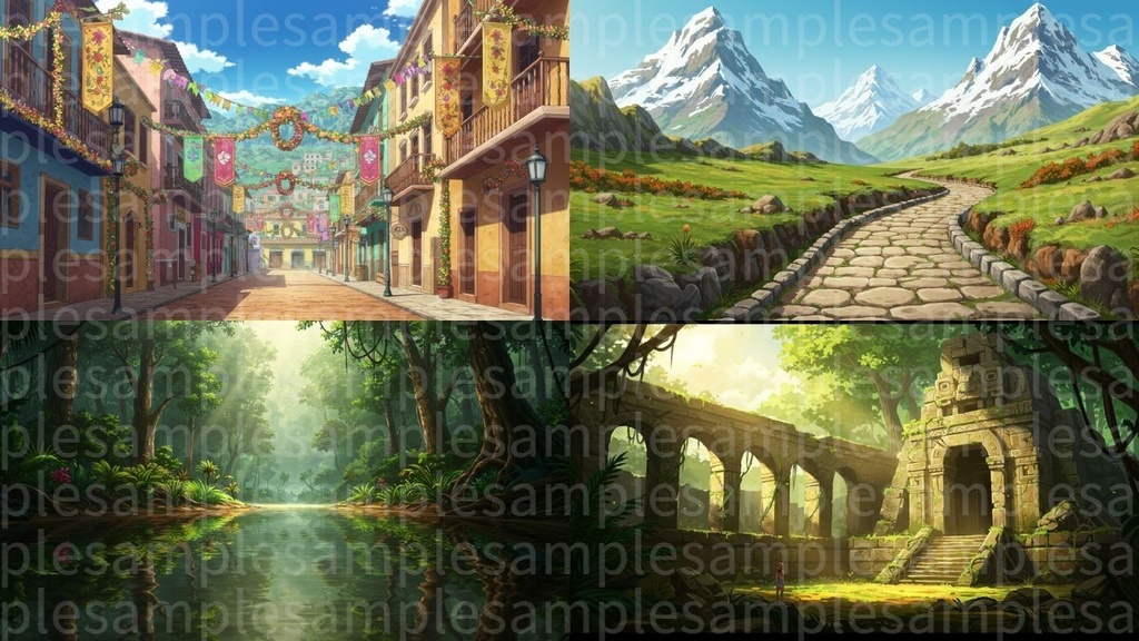 南アメリカ(背景画像100枚) ゲームや配信など様々な用途に!!!