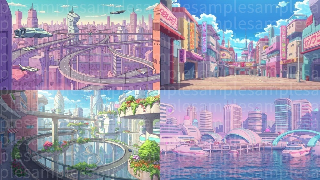 近未来(背景画像100枚) ゲームや配信など様々な用途に!!!