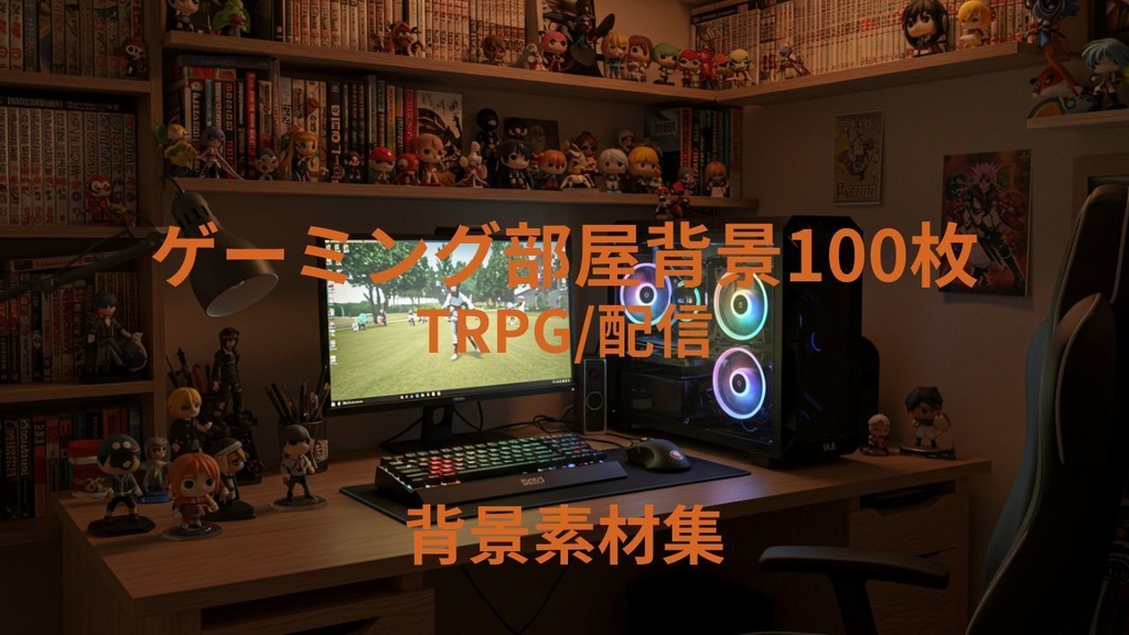 ゲーミング部屋(背景画像60枚)　ゲームや配信など様々な用途に！！！