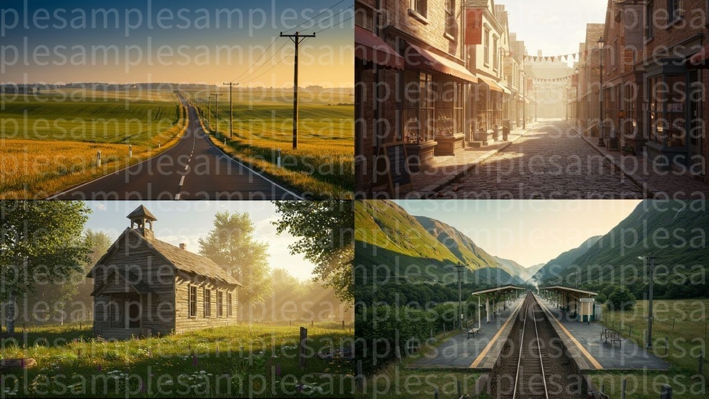 田舎(背景画像100枚) ゲームや配信など様々な用途に!!!