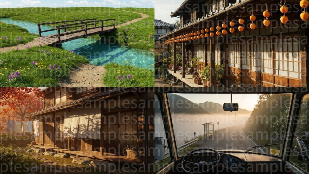 田舎(背景画像100枚) ゲームや配信など様々な用途に!!!