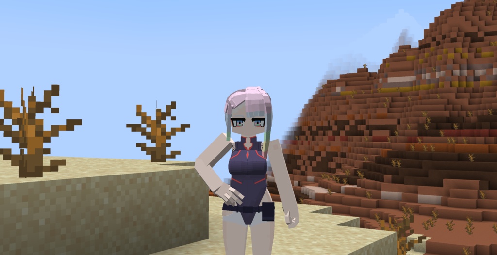 Minecraft yes steve model Mod Model Lucy cyberpunk
