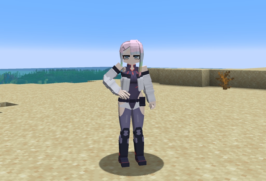 Minecraft Touhou Little Maid Mod Model Lucy cyberpunk