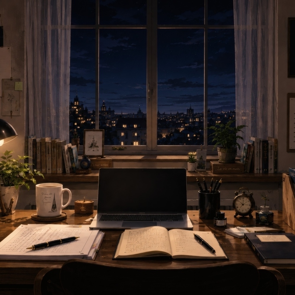 小説執筆部屋背景素材パック
