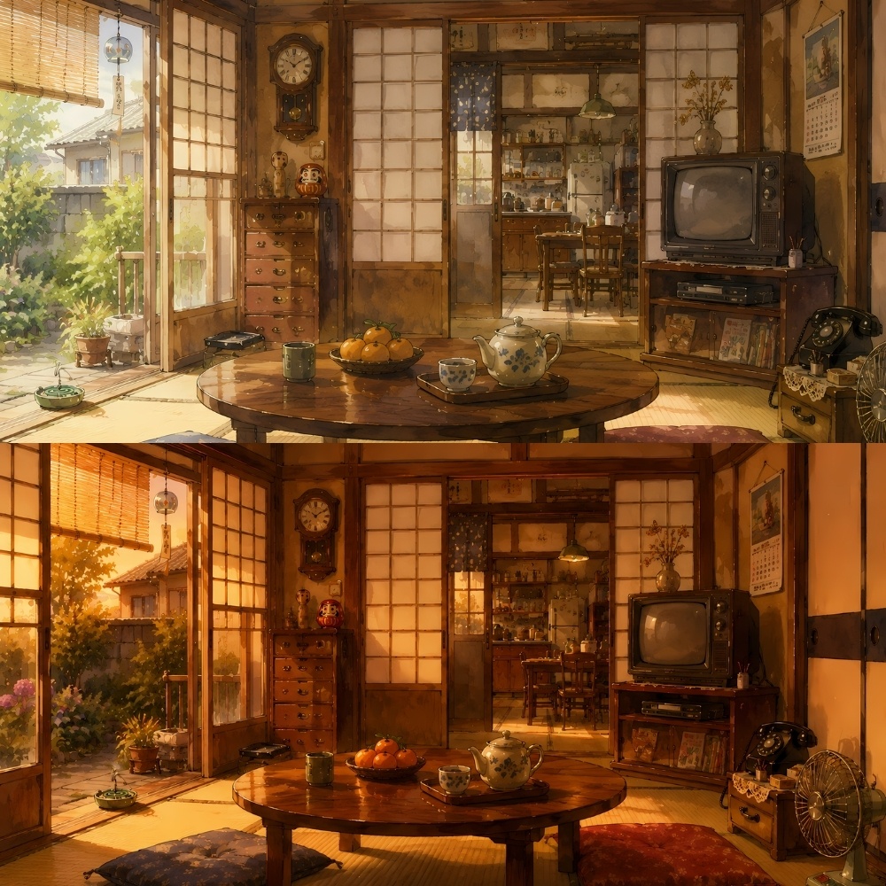 昭和のちゃぶ台がある家屋