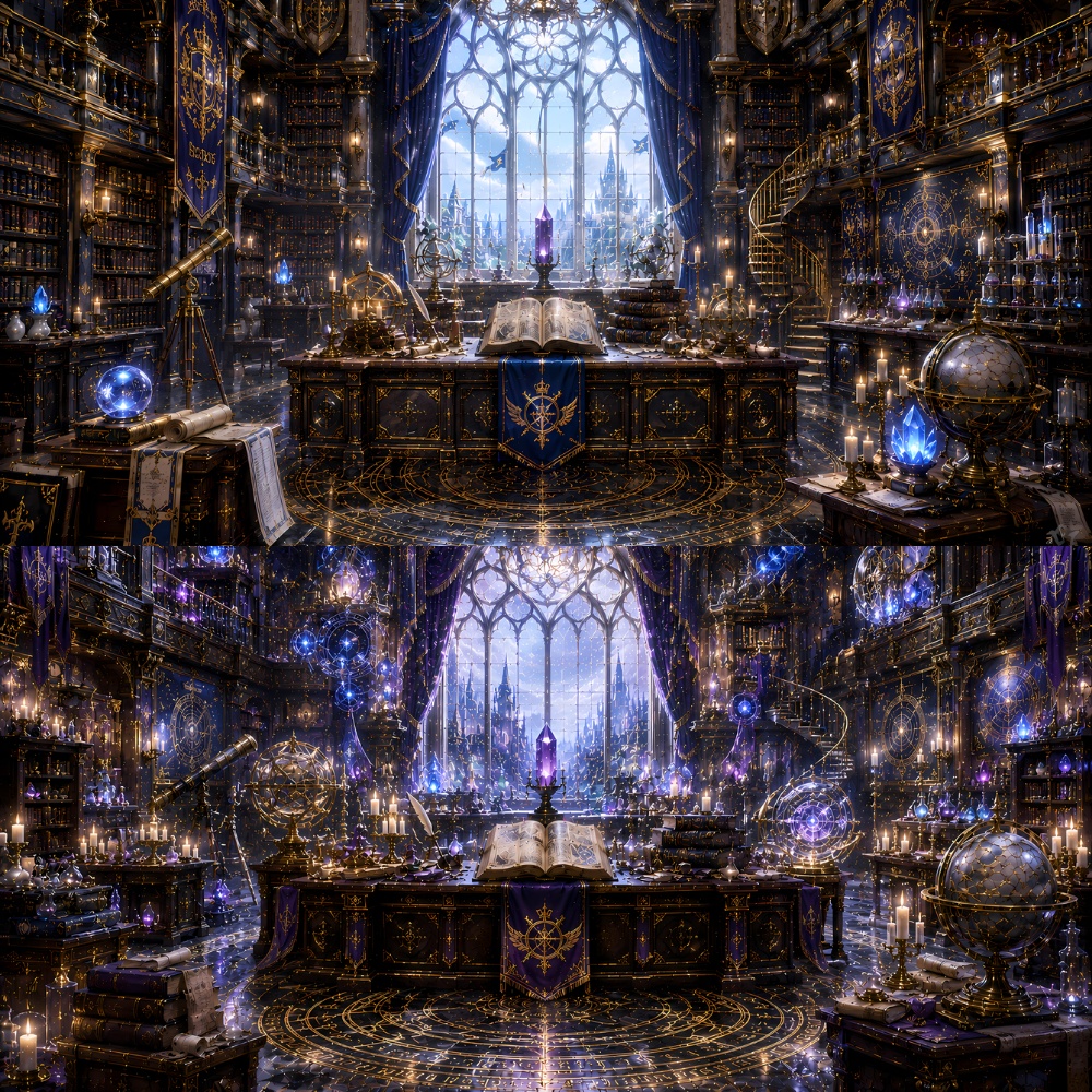 魔法研究室背景素材セット