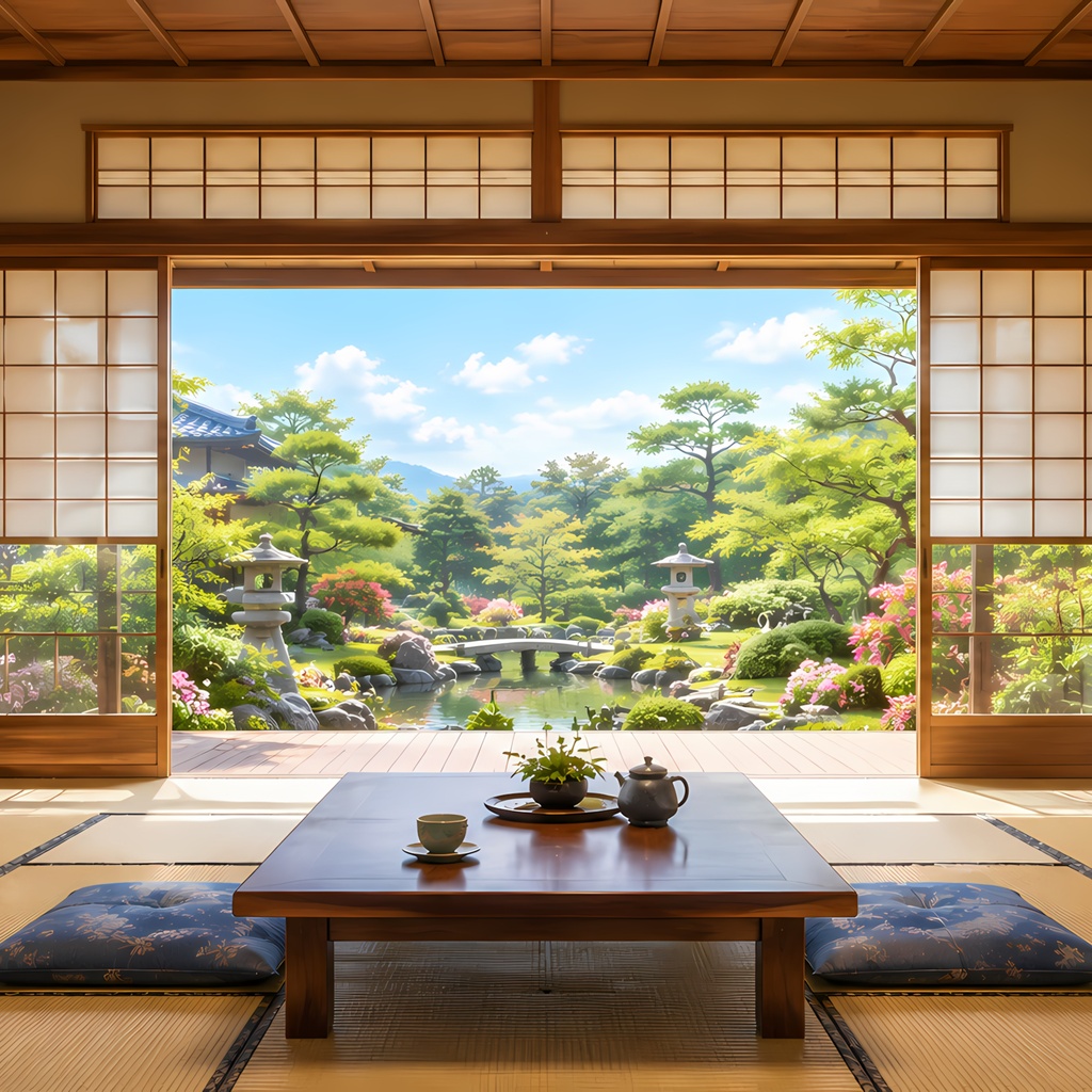 静寂の和宿 背景素材集