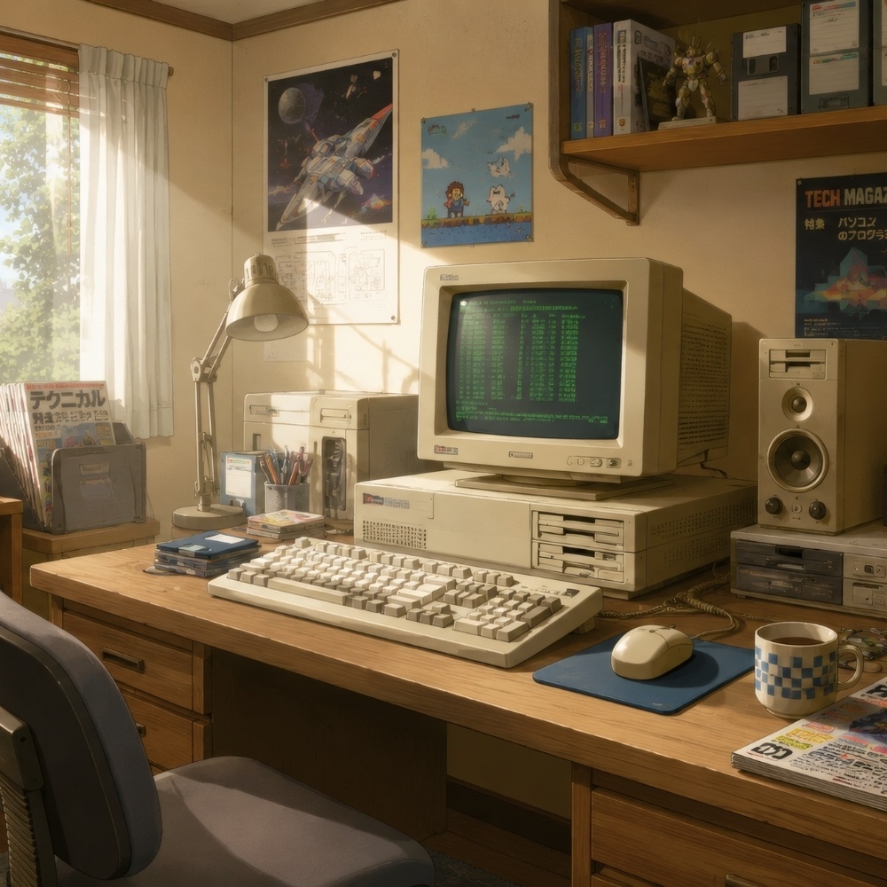 レトロPCルーム素材
