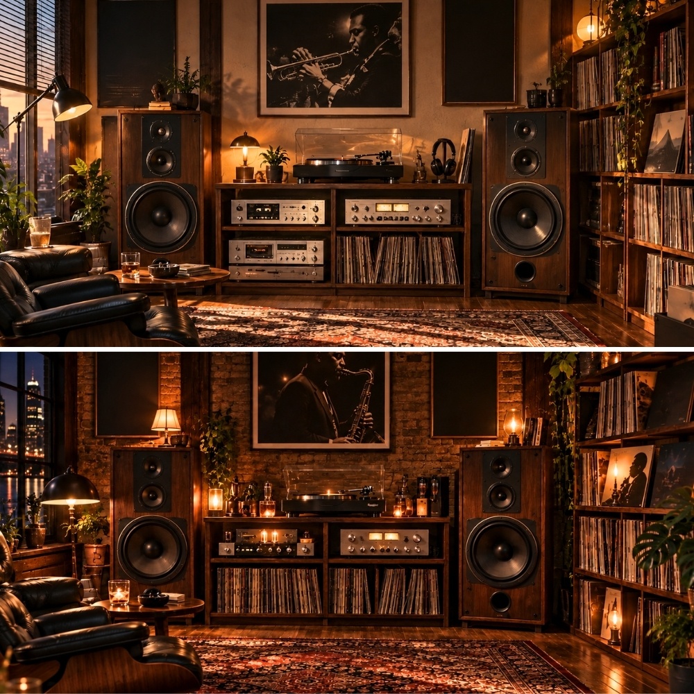 レトロオーディオルーム背景素材集