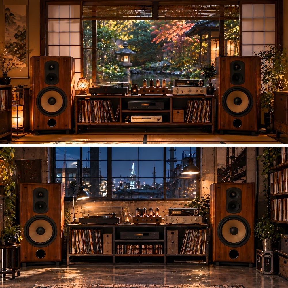レトロオーディオルーム背景素材集