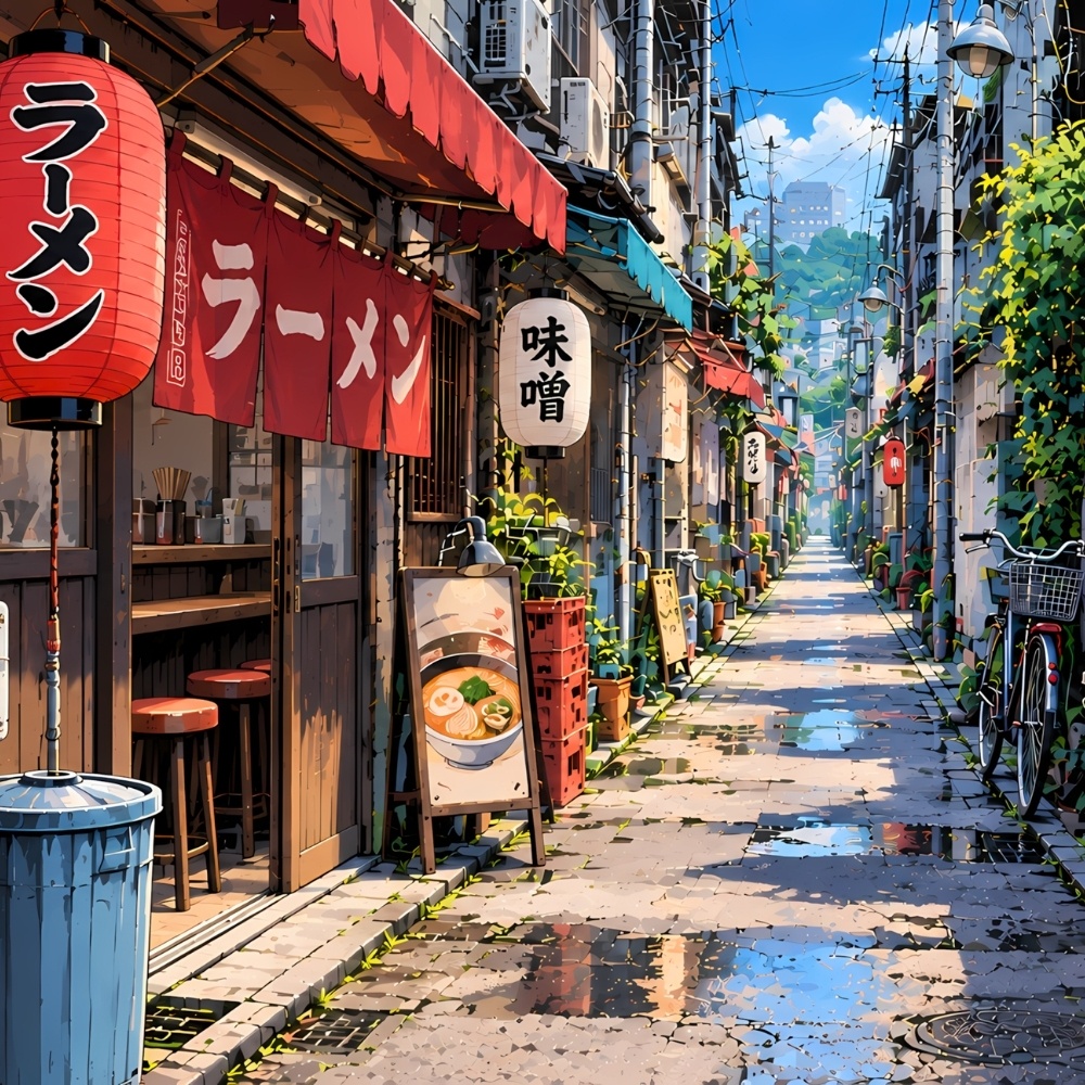 日本の路地裏背景素材集