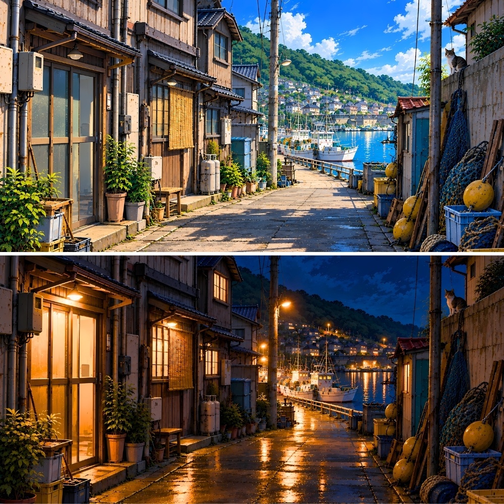 日本の路地裏背景素材集