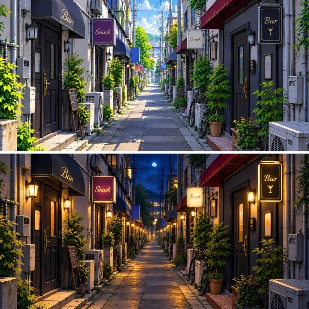 日本の路地裏背景素材集