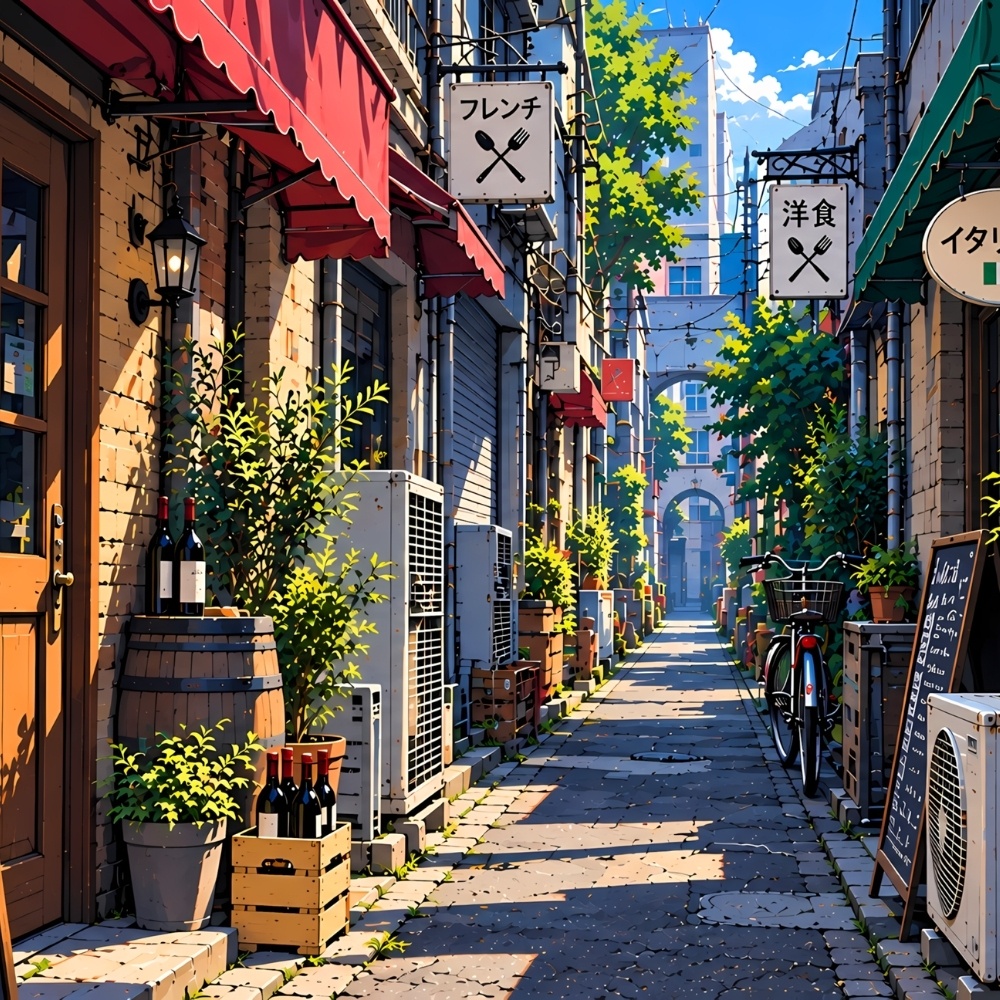 日本の路地裏背景素材集