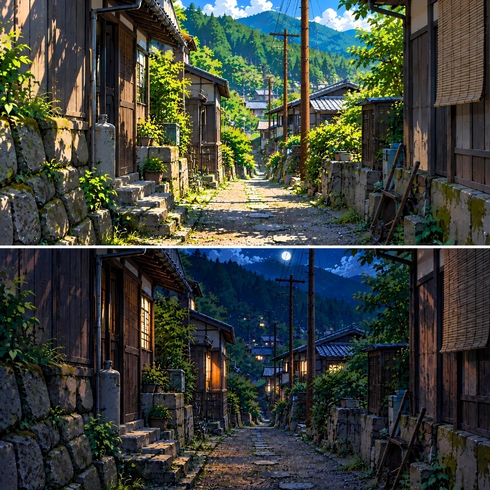 日本の路地裏背景素材集