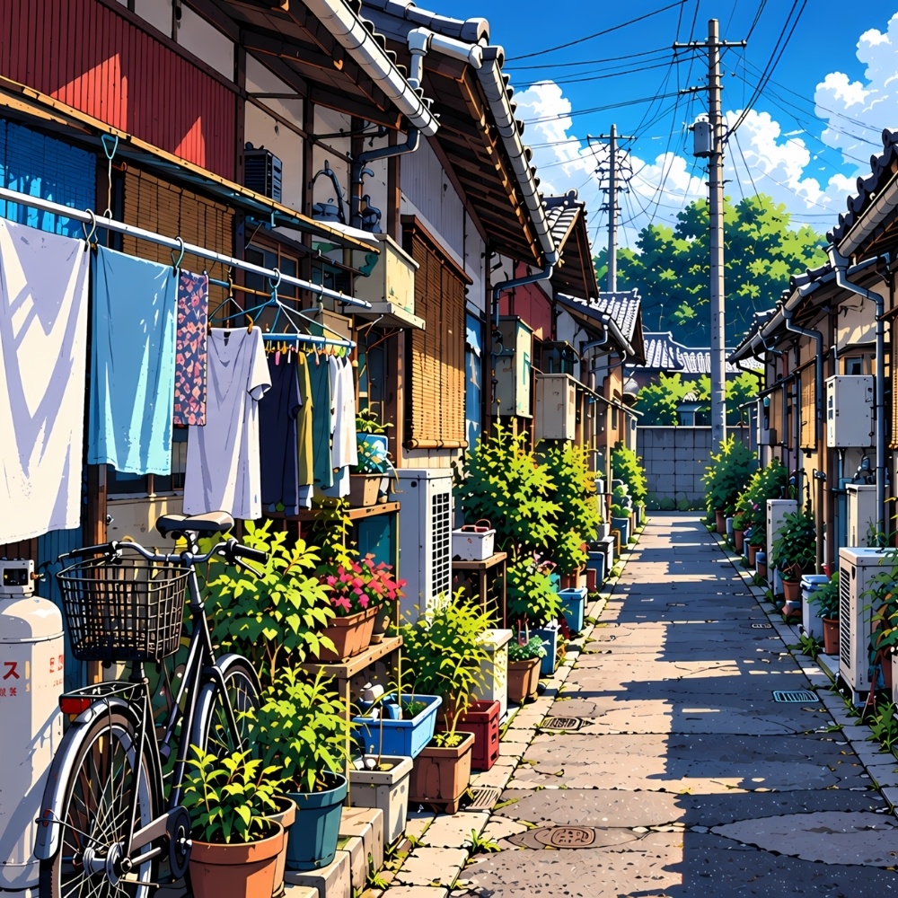 日本の路地裏背景素材集