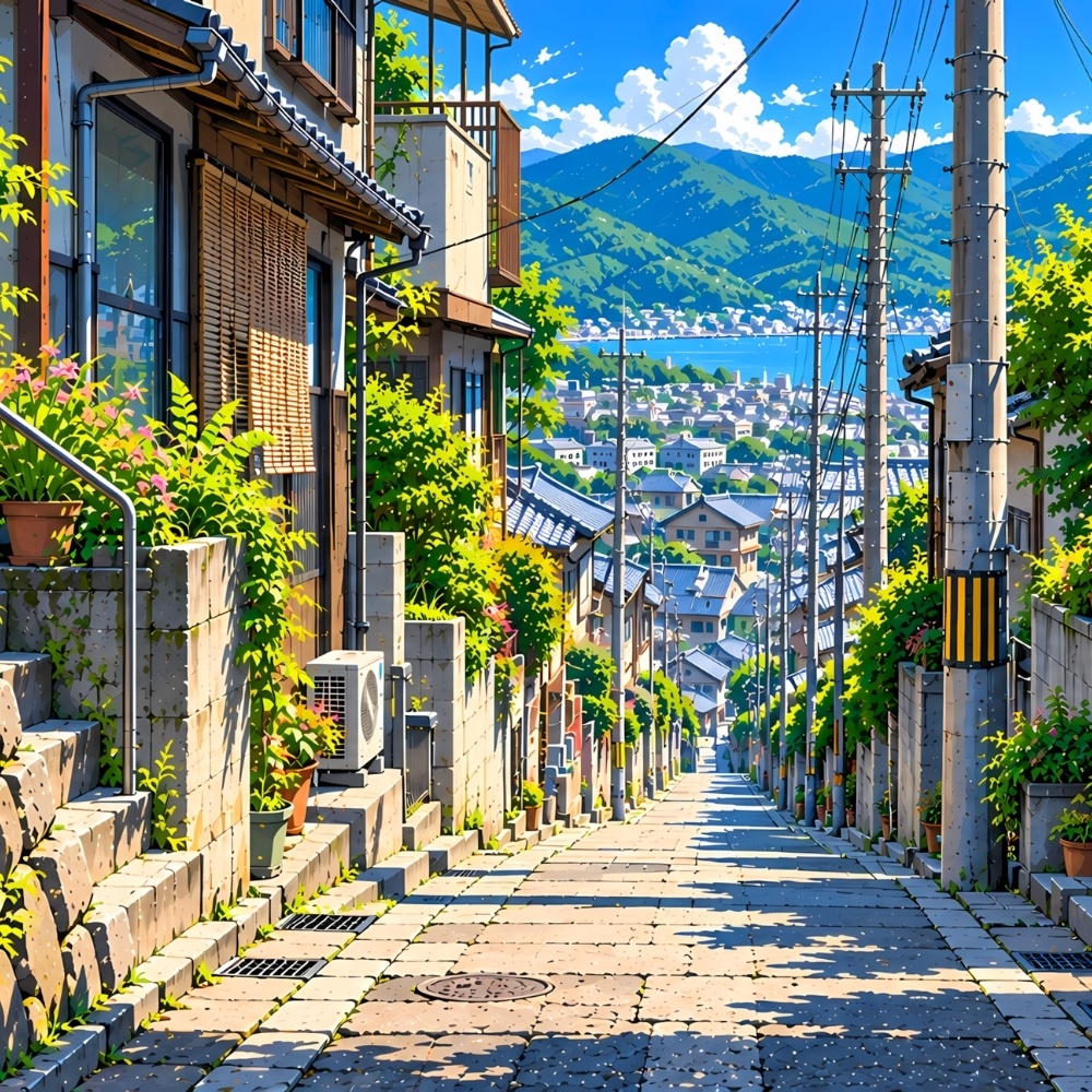 日本の路地裏背景素材集