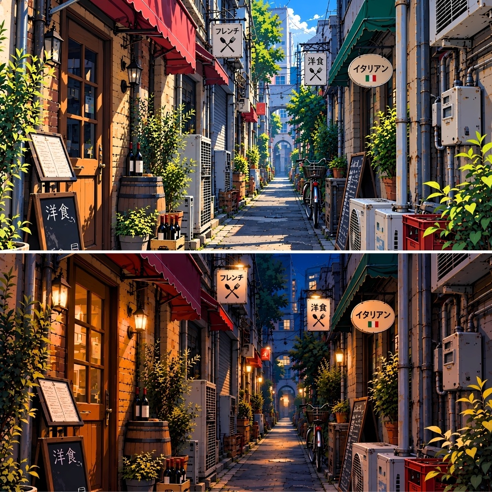 日本の路地裏背景素材集