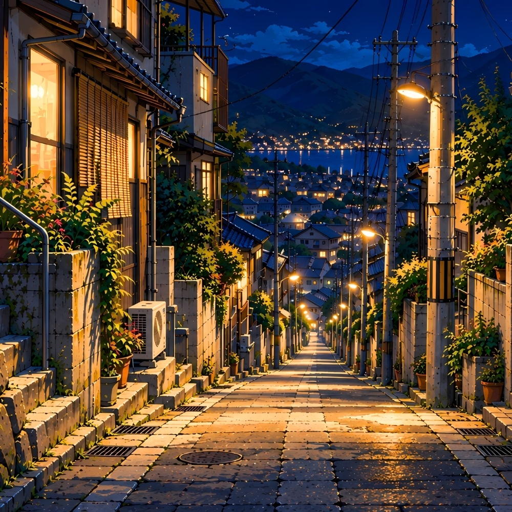 日本の路地裏背景素材集