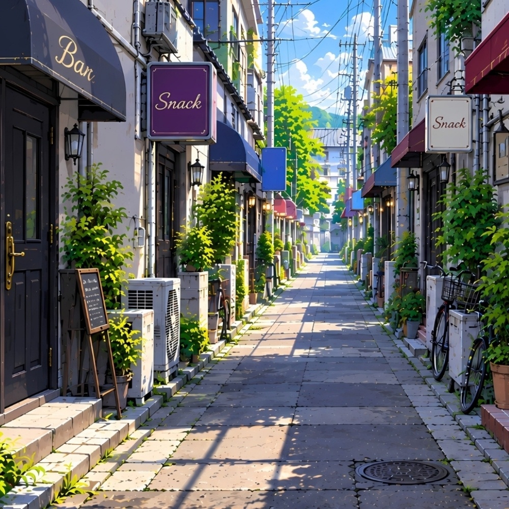 日本の路地裏背景素材集