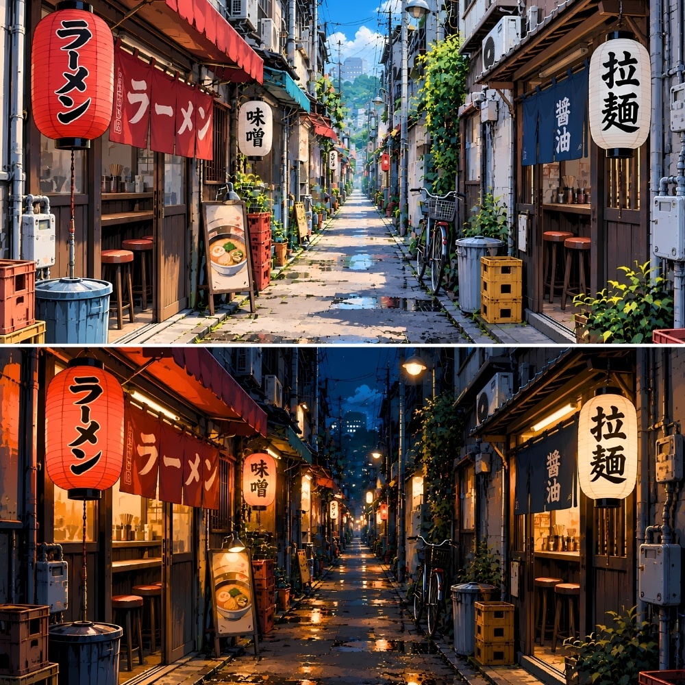 日本の路地裏背景素材集