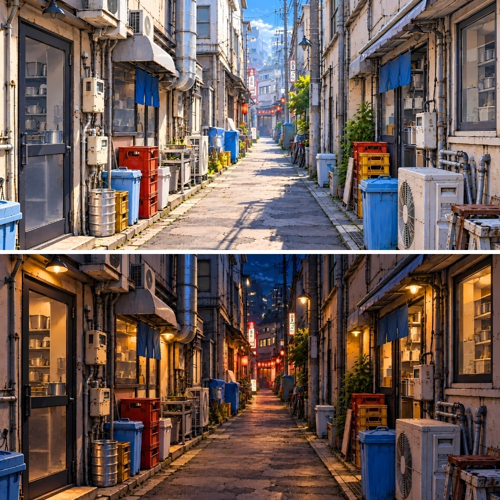 日本の路地裏背景素材集