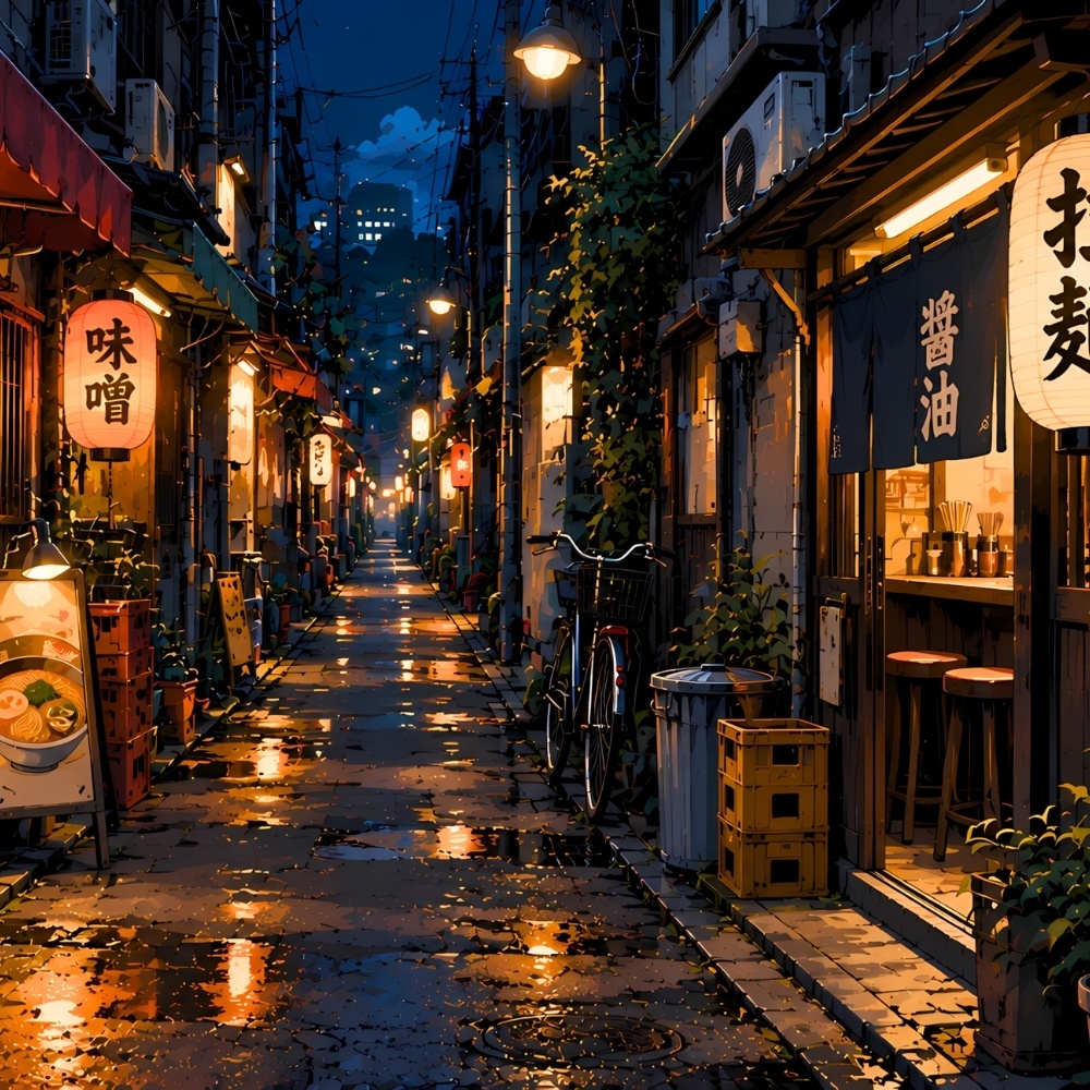 日本の路地裏背景素材集