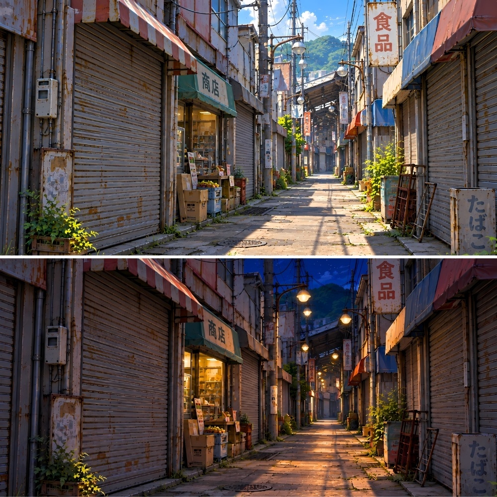 日本の路地裏背景素材集