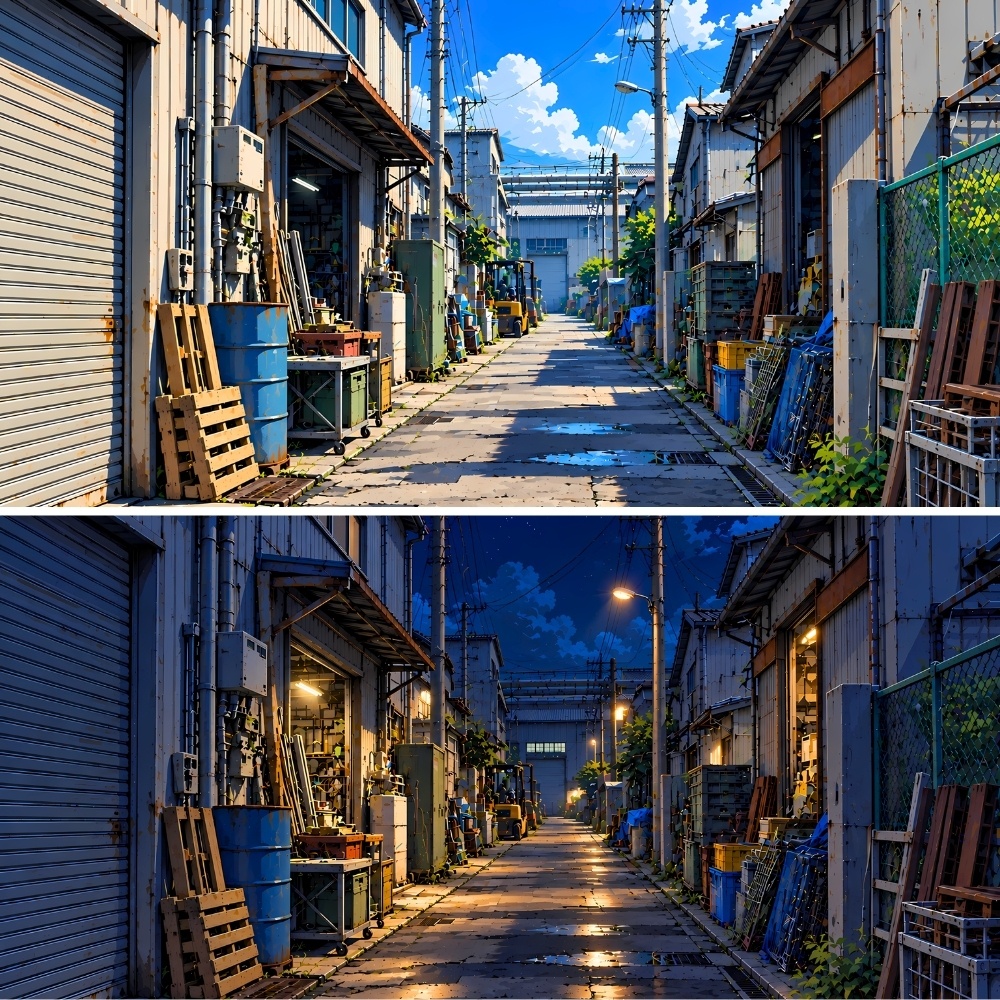 日本の路地裏背景素材集