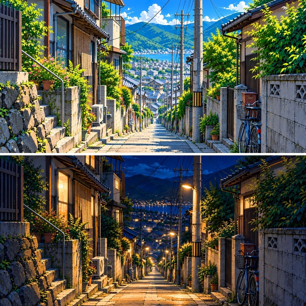 日本の路地裏背景素材集