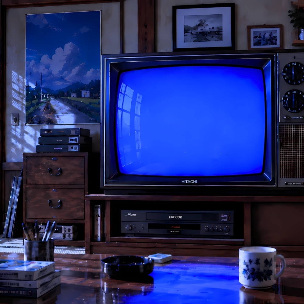 ブラウン管テレビ部屋背景セット