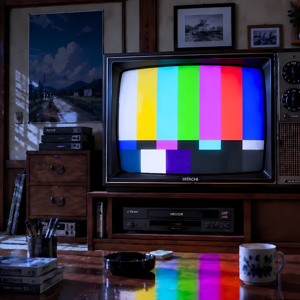 ブラウン管テレビ部屋背景セット