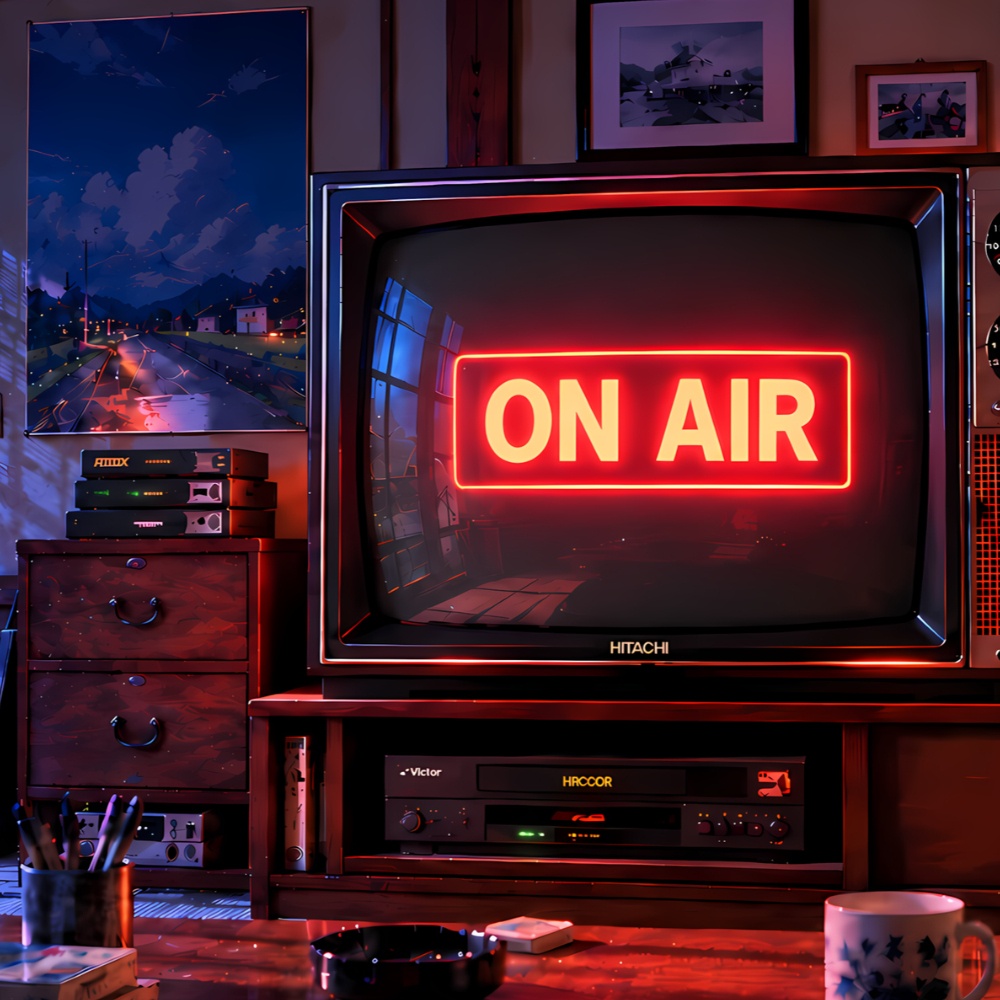 ブラウン管テレビ部屋背景セット